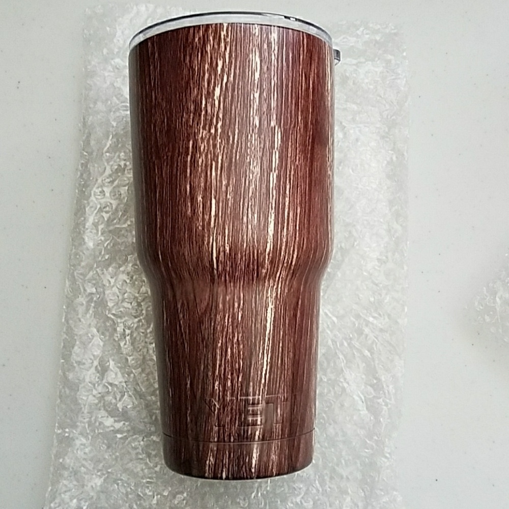 30oz. Wood grain tumbler w/lid